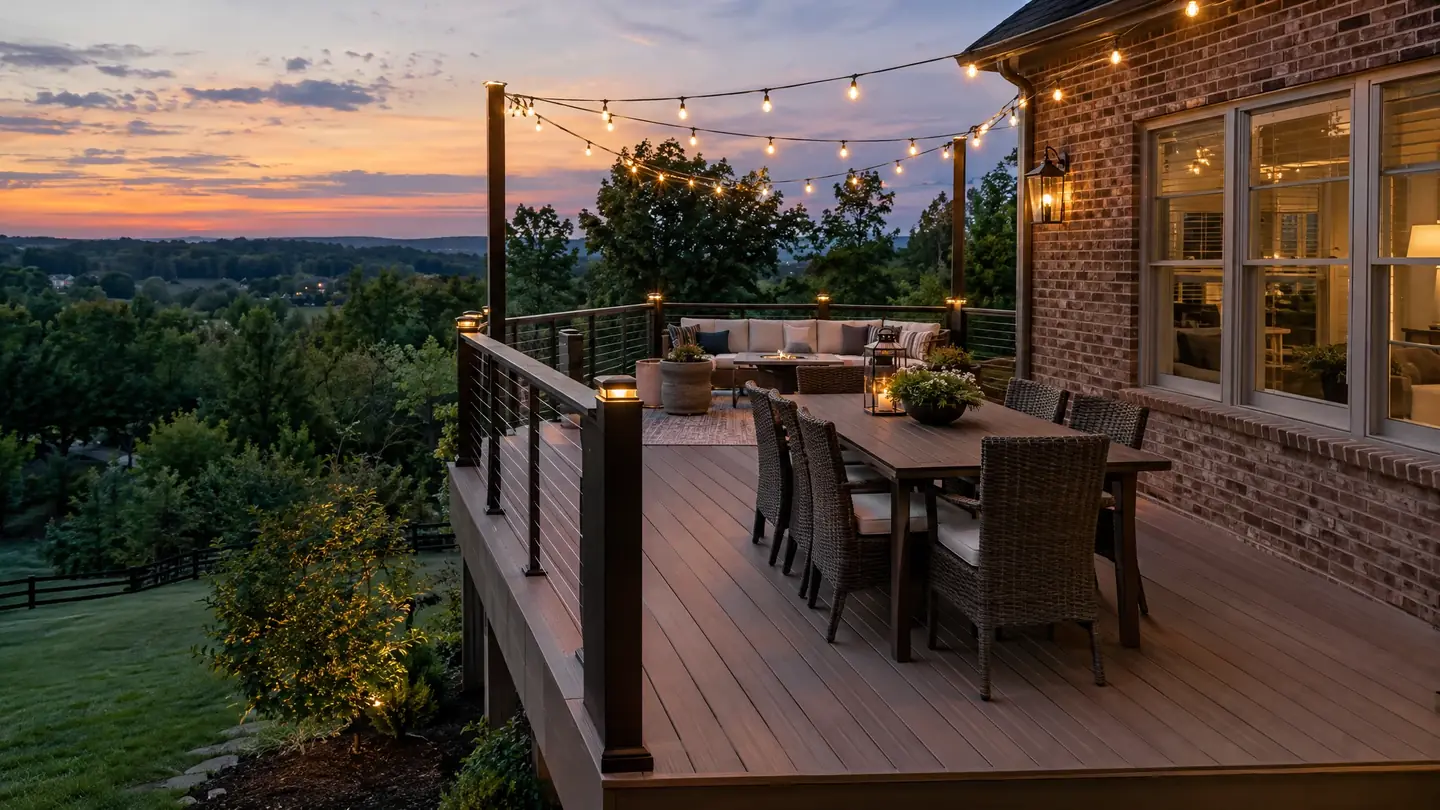 Decks & Patios work in progress on a Middle Tennessee home