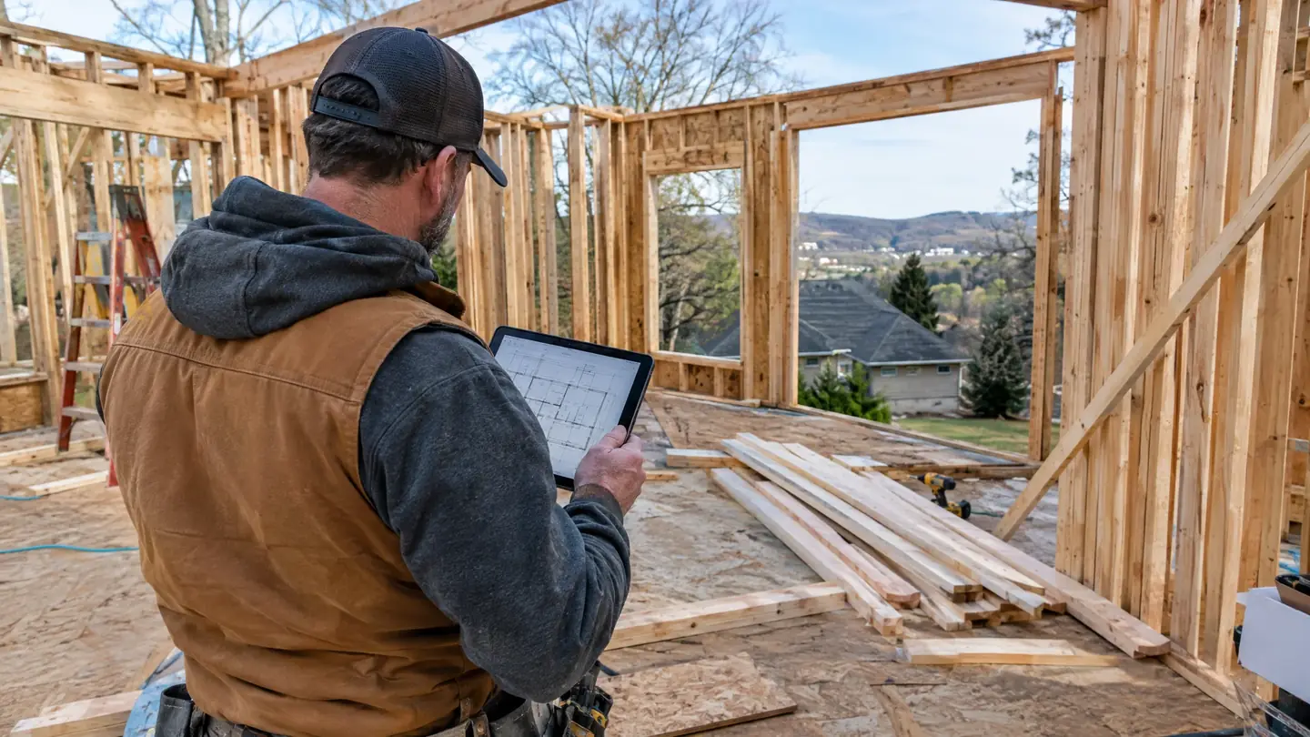 General Contractors work in progress on a Middle Tennessee home