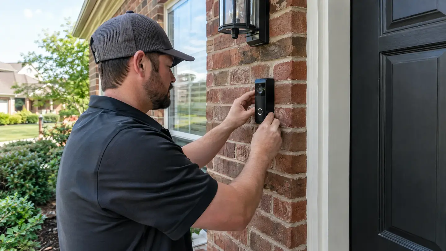 Home Security work in progress on a Middle Tennessee home