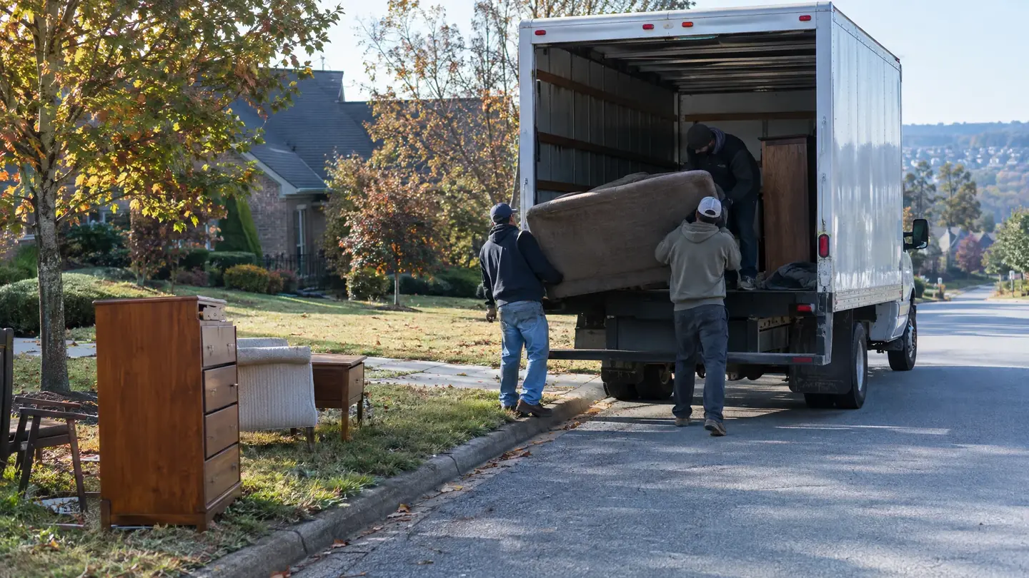 Junk Removal work in progress on a Middle Tennessee home
