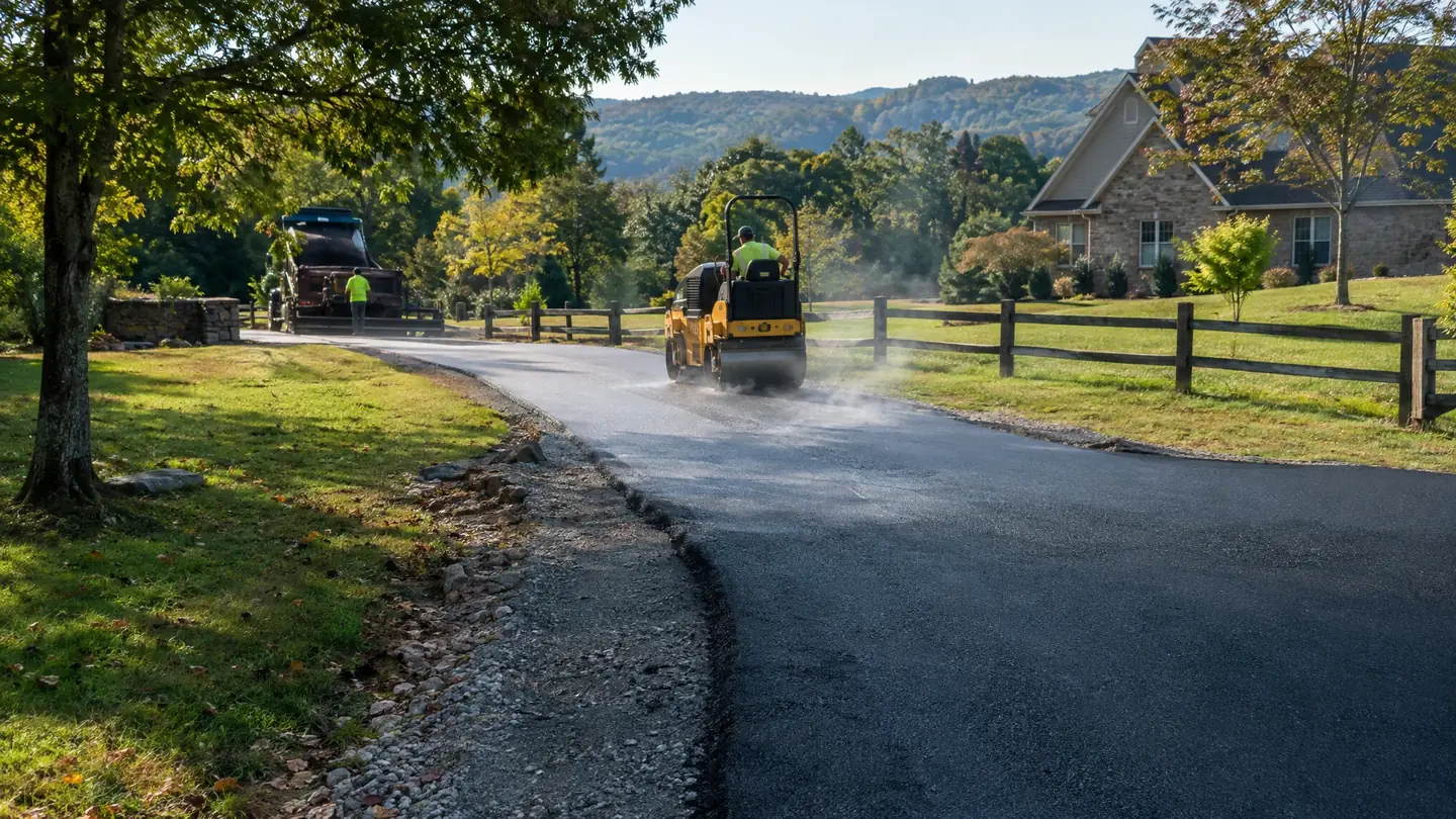 Paving & Asphalt work in progress on a Middle Tennessee home