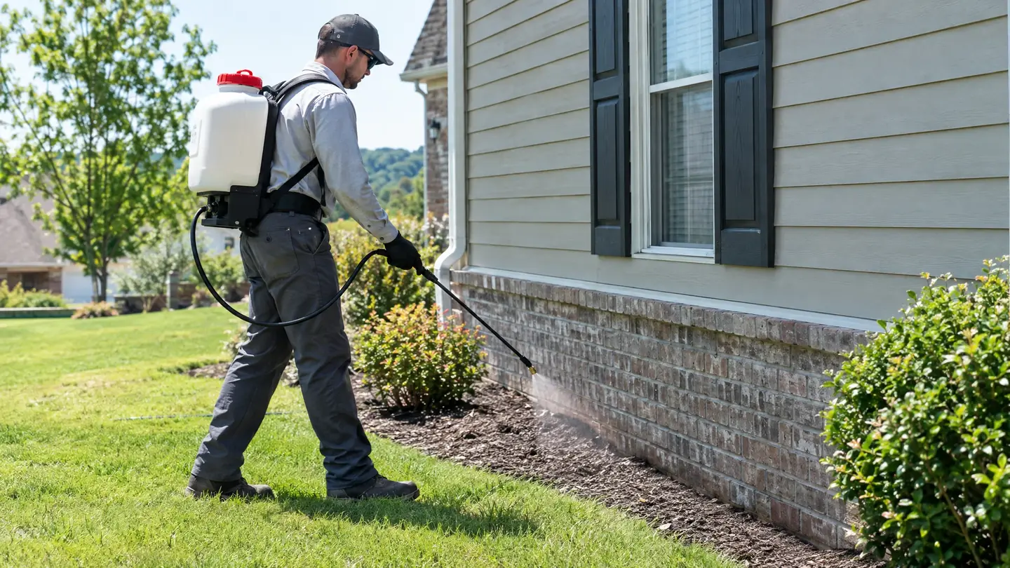 Pest Control work in progress on a Middle Tennessee home
