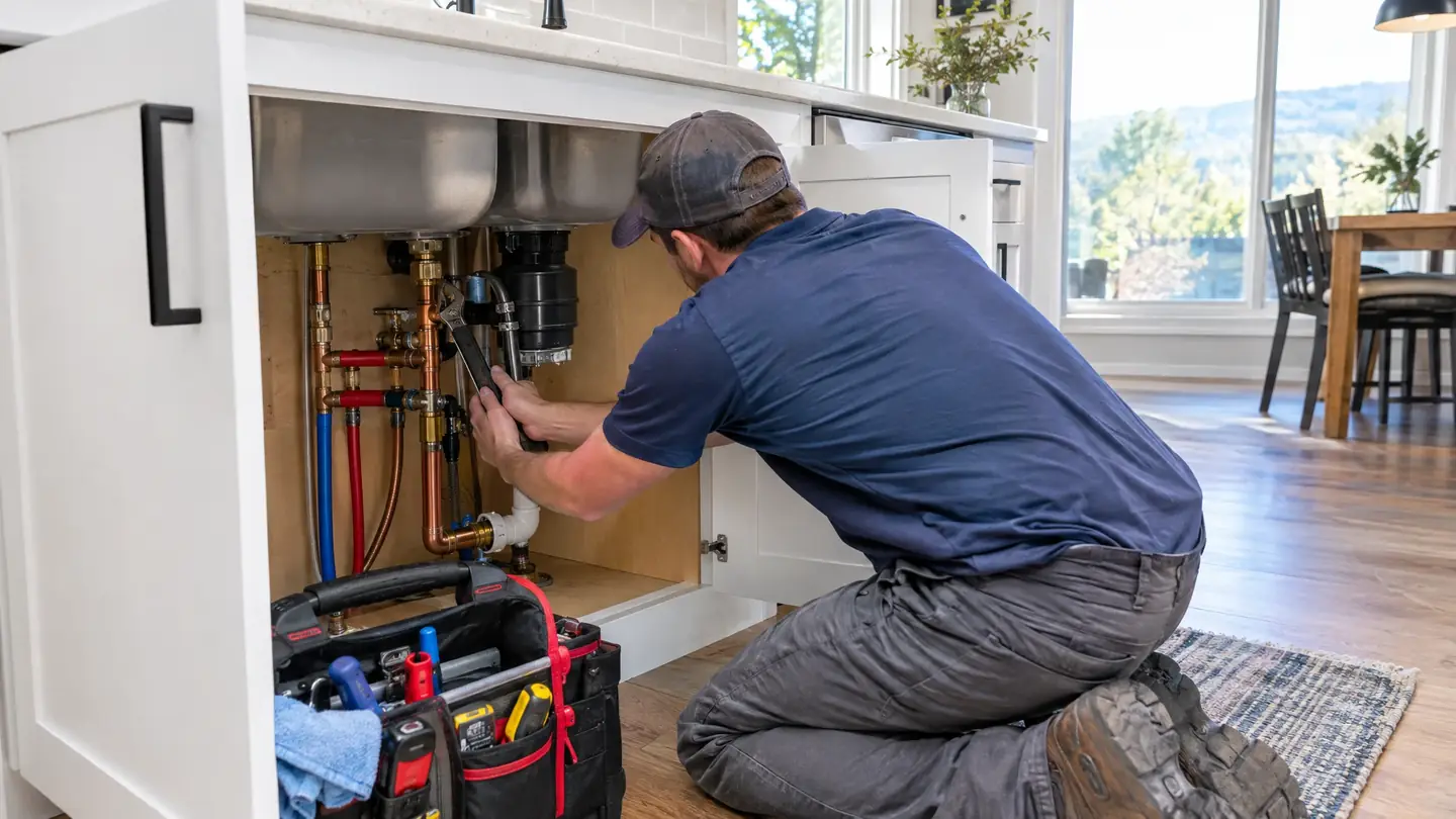 Plumbing work in progress on a Middle Tennessee home